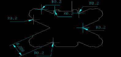 R0.2连续转角加工